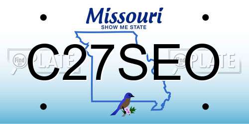 C27SEO Missouri License Plate