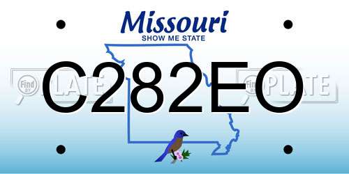C282EO Missouri License Plate