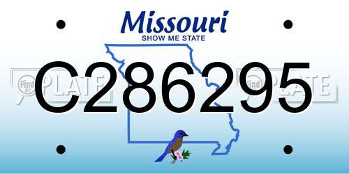 C286295 Missouri License Plate