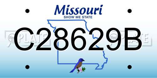 C28629B Missouri License Plate