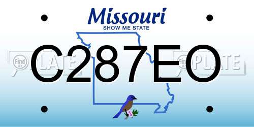 C287EO Missouri License Plate
