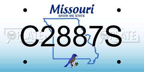 C2887S Missouri License Plate