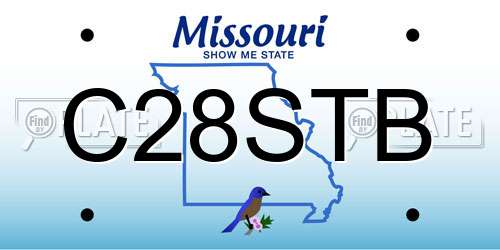 C28STB Missouri License Plate