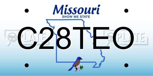 C28TEO Missouri License Plate