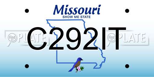 C292IT Missouri License Plate