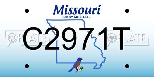 C2971T Missouri License Plate