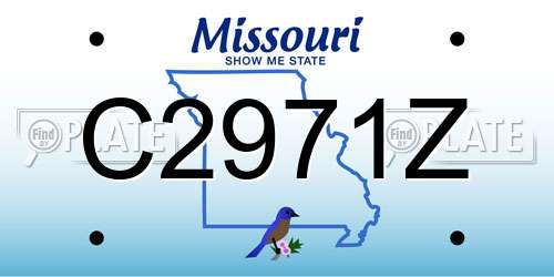 C2971Z Missouri License Plate