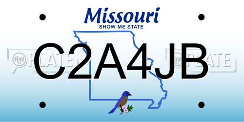 C2A4JB Missouri License Plate