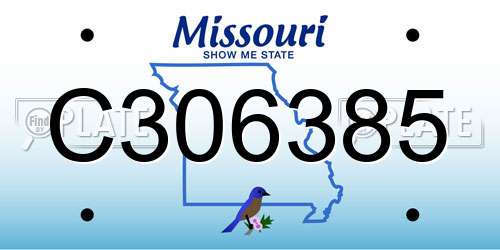 C306385 Missouri License Plate