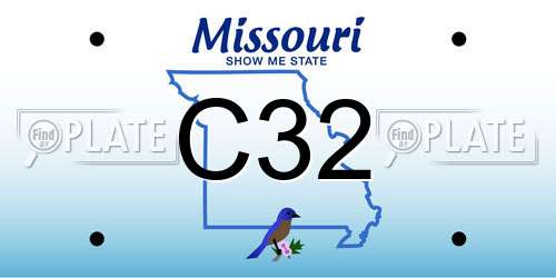 C32 Missouri License Plate