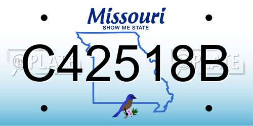 C42518B Missouri License Plate