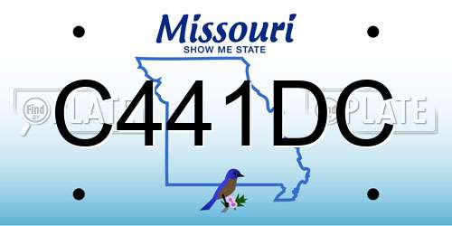 C441DC Missouri License Plate