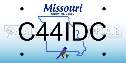 C44IDC Missouri License Plate