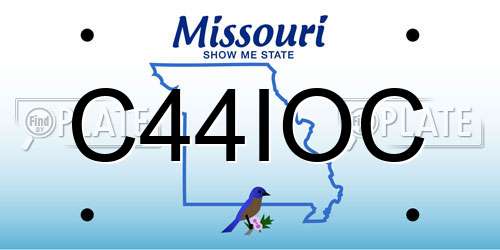 C44IOC Missouri License Plate