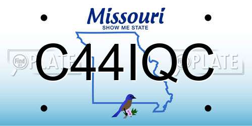 C44IQC Missouri License Plate