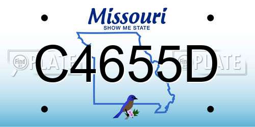 C4655D Missouri License Plate