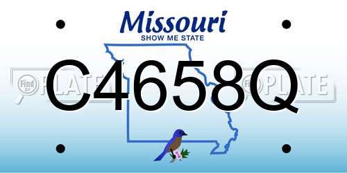 C4658Q Missouri License Plate