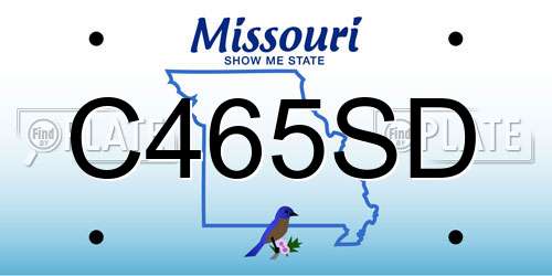 C465SD Missouri License Plate