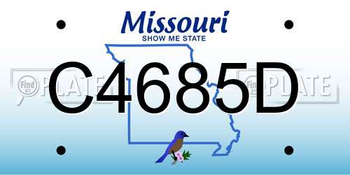 C4685D Missouri License Plate
