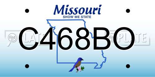 C468BO Missouri License Plate