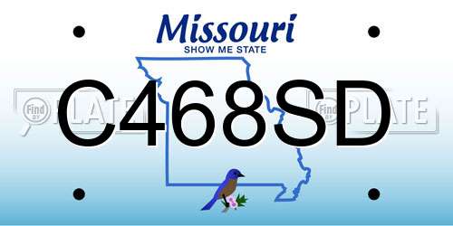 C468SD Missouri License Plate
