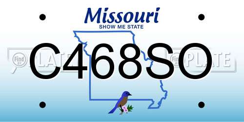 C468SO Missouri License Plate