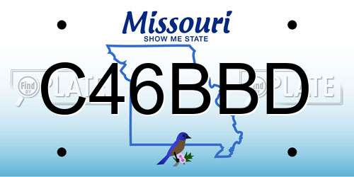 C46BBD Missouri License Plate