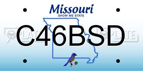 C46BSD Missouri License Plate
