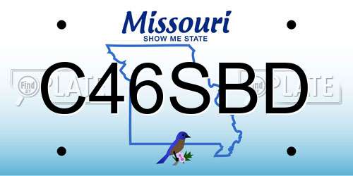 C46SBD Missouri License Plate