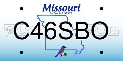 C46SBO Missouri License Plate