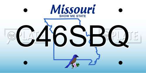 C46SBQ Missouri License Plate