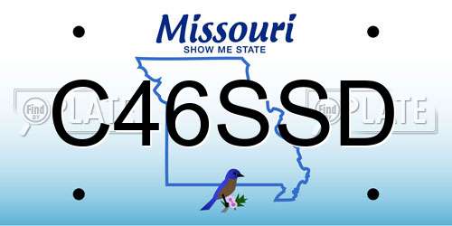 C46SSD Missouri License Plate