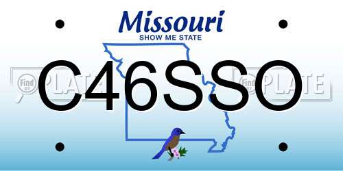 C46SSO Missouri License Plate