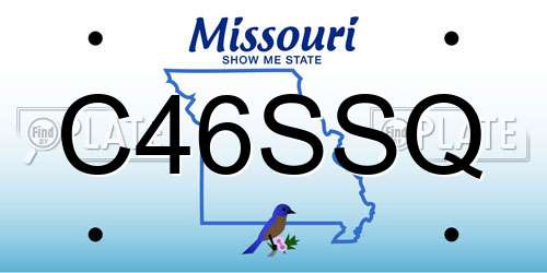 C46SSQ Missouri License Plate