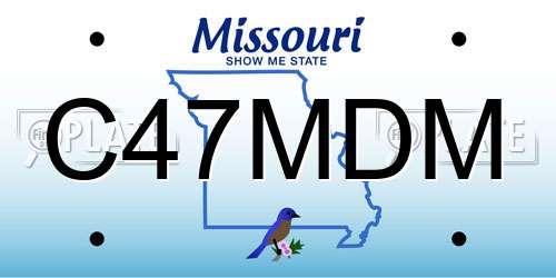 C47MDM Missouri License Plate