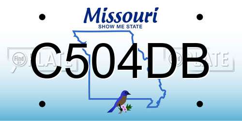 C504DB Missouri License Plate