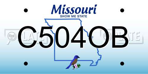 C504OB Missouri License Plate