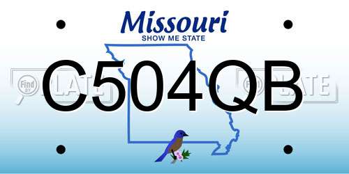 C504QB Missouri License Plate