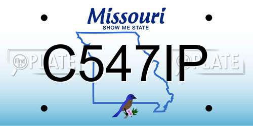 C547IP Missouri License Plate