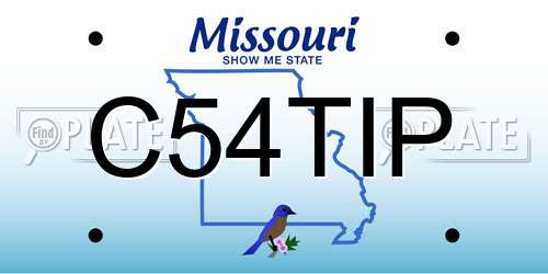 C54TIP Missouri License Plate