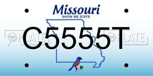 C5555T Missouri License Plate