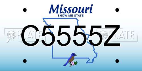 C5555Z Missouri License Plate