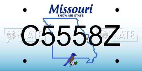C5558Z Missouri License Plate