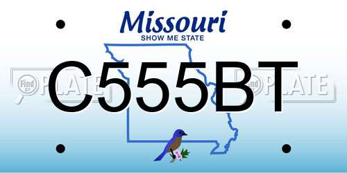 C555BT Missouri License Plate
