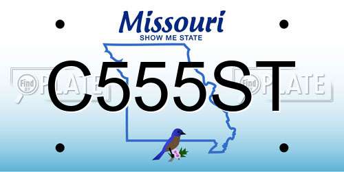 C555ST Missouri License Plate