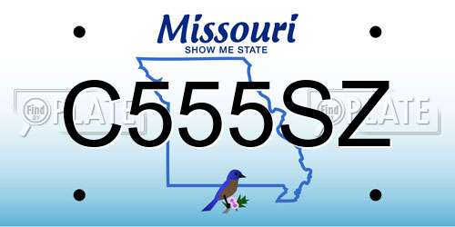 C555SZ Missouri License Plate
