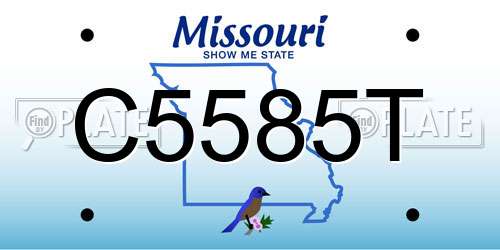 C5585T Missouri License Plate