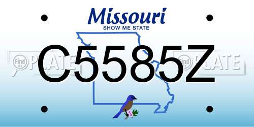 C5585Z Missouri License Plate