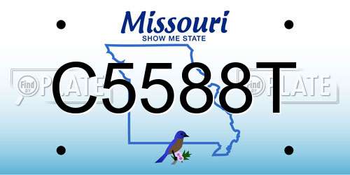 C5588T Missouri License Plate