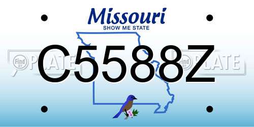 C5588Z Missouri License Plate